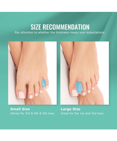 Welnove Gel Toe Separators - 8-Pack Aloe Vera Silicone Spacers for Overlapping Toes & Calluses - Bunion Corrector for Men & Women - Multi-Size Blue - Buy Online on GoSupps.com
