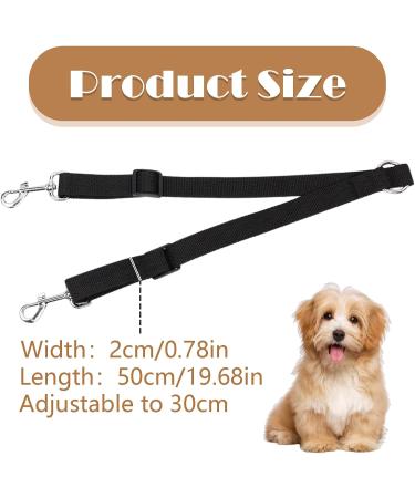 Double Dog Lead Double Ended Lead For Dogs Adjustable Double Lead For 2 Dogs 360 Rotation Dog Leash Coupler Double Dog Lead For Walking 2 Dogs No Tangle(Black) - Buy Online on GoSupps.com