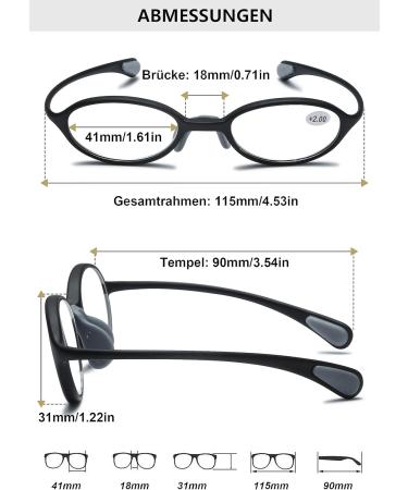 Buy Lanomi Round Retro Reading Glasses | Blue Light Filter | UV400 Protection | Flexible Visual Aid for Men & Women | 1.0 to 3.5 Magnification - Buy Online on GoSupps.com