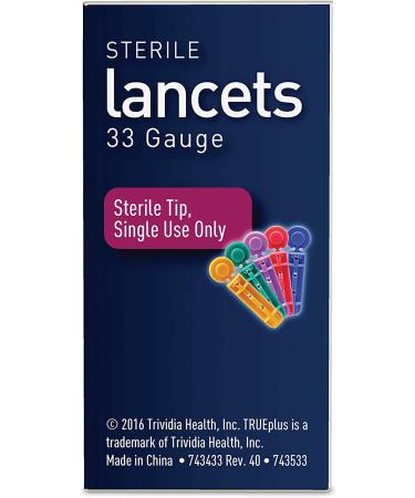 TRUEplus Lancets 33g x 100ct Bundle with Log Book - Buy Online on GoSupps.com