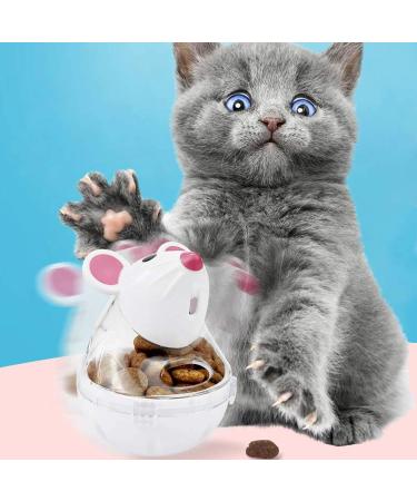 HUOXIG Cat Interactive Toy and Food Dispenser Treat Ball Cat Food Feeder Indoor Outdoor Cat Feeding Toys Transparent Mice Food Tumbler Pet interactive Toy Puzzle Play Toy Kids Toy -2PCS/Set - Buy Online on GoSupps.com