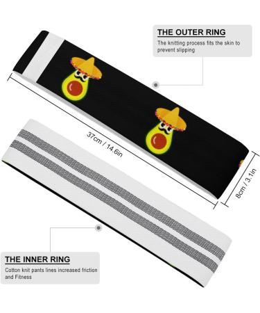 Funny Mexico Avocado Yoga Workout Bands | Comfortable Booty Resistance Straps for Leg Comfort & Physical Therapy Aids - International Shipping Available - Buy Online on GoSupps.com