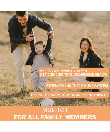 Liquid Multivitamin Natural Formula Get Your Energy Back - for Kids and Adults - Great Tasting Fast Absorption 33 Doses - 500ml Vegetarian GMO-Free Gluten Free No Sugar Added - Made in Canada - Buy Online on GoSupps.com