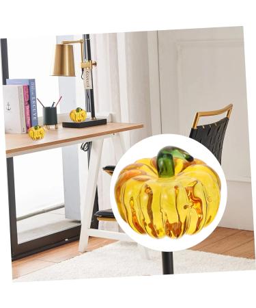 LIFKICH Simulation Glass Pumpkin Glass Crystal Pumpkin Crafts Desktop Home Decoration Photo Props 2pcs (yellow) Halloween Home Decor s Yellow Decor Party Favors Household Products Counter - Buy Online on GoSupps.com