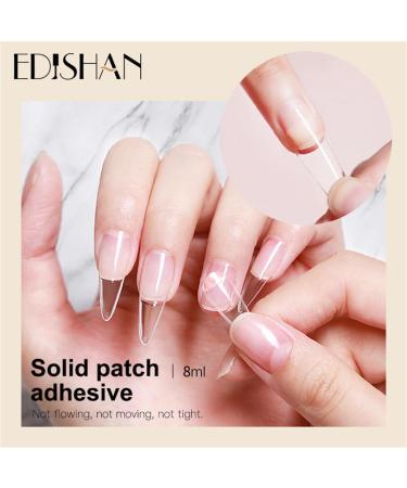 Solid Nail Glue For Press On Nails 10g Curv Life Solid Gel Nail Glue For Nail Tips Clear Acrylic Solid Nail Glue Solid builder gels For Nail Strengthen Uv Light Cured Nail Art - Buy Online on GoSupps.com