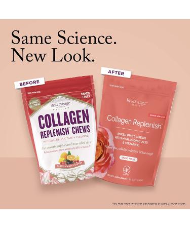 ReserveAge Nutrition Collagen Replenish â€“ Mixed Fruit Flavor Soft Chews (60 Count) for Healthy Skin & Joints - Buy Online on GoSupps.com