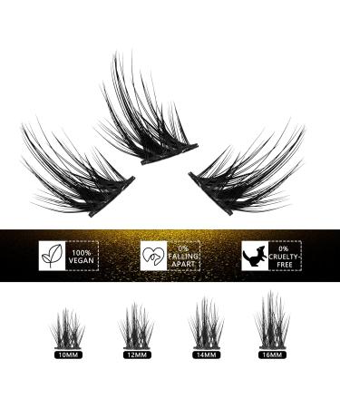 Shop Lankiz 0.07 C Curl Single Eyelash Extensions - 72 PCs Sparkle C-Mix DIY Cluster Lashes for Stunning Home Looks - Buy Online on GoSupps.com