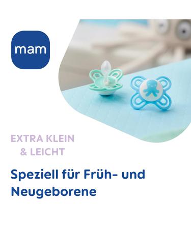 Shop MAM Perfect Start Baby Pacifiers 0-2 Months - Eco-Friendly Silicone Set with Box | Tooth-Friendly Newborn Soothers (Bear & Elephant) - Buy Online on GoSupps.com