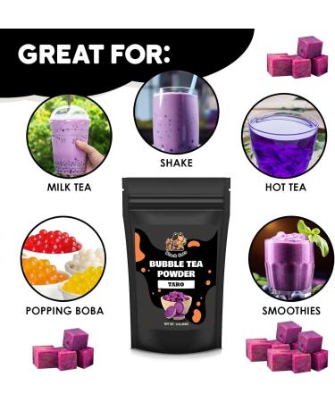 Bubble Tea Powder Kit | Taro Flavor | 1LB (454g) | 18 Servings | Instant Boba Drink Mix for Smoothies and Tapioca Pearl Milk Tea - Buy Online on GoSupps.com