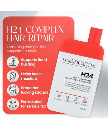 H24 Complex Peptide Shampooing pour Femmes Formule Soin des Liens avec Ingr dients Hydratants pour des Cheveux Visiblement Plus Forts et Revitalis s 300ml - Buy Online on GoSupps.com