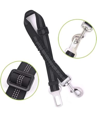 LauCentral Dog Seat Belts for Car 2 Packs Headrest Restraint Puppy Safety Adjustable Dog Car Seatbelts and Strong Leash Leads Accessories for Dogs Cats Pets Black - Buy Online on GoSupps.com