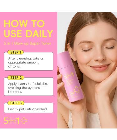 5-in-1 Toner Refreshing Facial Toner Hydrating Pore Minimizing Balancing Lightweight & Fast-Absorbing Smooth & Youthful Glow Gentle for All Skin Types 3.53 oz - Buy Online on GoSupps.com