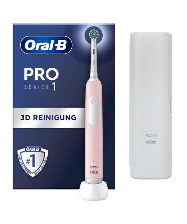 Oral-B Pro Series 1 Electrical toothbrush/Electric Toothbrush 1 pitch brush 3 cleaning modes and pressure sensor for dental care travel case designed by brown pink new
