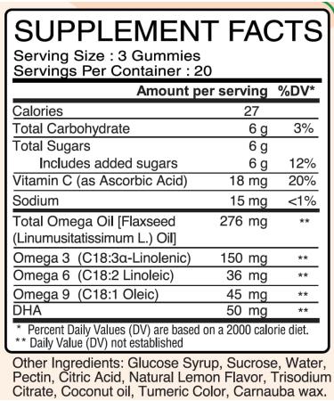 VitaVita Nutritions Omega DHA Smart Kids Gummies Natural Fruit Flavors 60 Count Ages 2+ - Buy Online on GoSupps.com