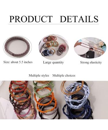 Svovin 50 Pcs Boho Hair Tie Bracelets for Women - Elastic Hair Bands for Braids, Ponytails - Soft, Stylish & Colorful - Buy Online on GoSupps.com