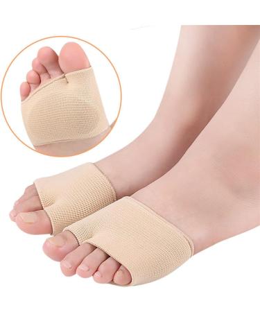 Jinlingnb Half Toe Gel Pads for Men & Women - Comfortable Midfoot Cosmolstery Prevent Blisters & Support Diabetic Feet - Beige - Buy Online on GoSupps.com