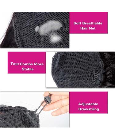 MINGDU Fake Hair Bun 12-26 Inch Black Shaggy Ponytail Wig Hair Clip with Drawstring Hair Comb Ponytail Hair Extensions for Black Women Hair Accessories (Color : Black Size : 14inches 100g) 14inches 100g Black - Buy Online on GoSupps.com