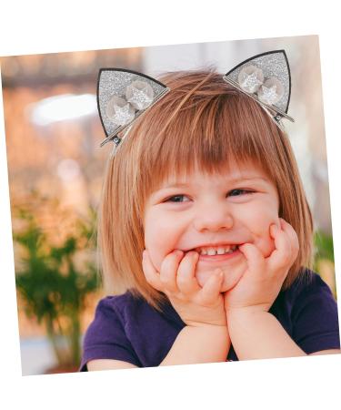TOYANDONA 4 Pairs Girl Headdress Hair Clips Hair Decoration Cat Ears Hairpin Animal Ear Hair Barrette Sequin Cat Hair Barrette Cat Ears Hair Barrette Tiara Girl Child Cloth Sequins - Buy Online on GoSupps.com