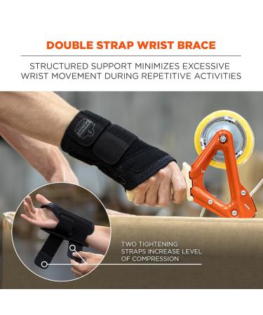 Ergodyne ProFlex 4015 Wrist Brace - Adjustable Double Strap for Structured Support | International Shipping Available - Buy Online on GoSupps.com