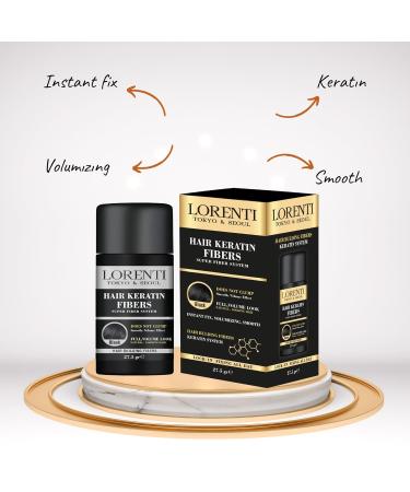LORENTI TOKYO & SEOUL Keratin Hair Fibers | No Clump Full Volume | Nourishing Black Hair Pomade Fiber - International Shipping - Buy Online on GoSupps.com