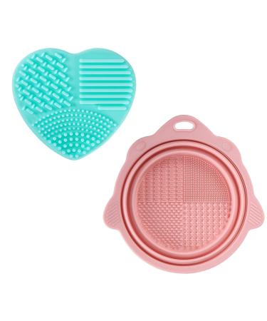Girl Foldable Makeup Brush Powder Puff Cleansing Pad