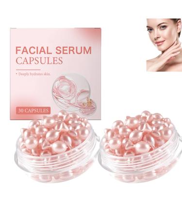 Capsules de vitamine E pour le visage s rum visage anti- ge pour une peau raffermie lumineuse hydrat e et nourrie att nuant les ridules r parant la peau s che s rum claircissant (2pcs)