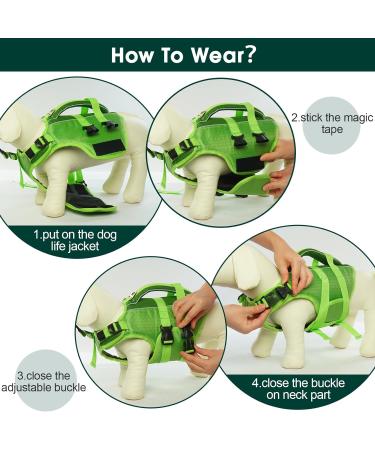 Kuoser Adjustable Ripstop Dog Lifeguard Vest for Small & Large Dogs - High Floating Capacity Swim Suit for Beach - Buy Online on GoSupps.com