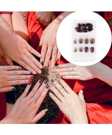 dijiusidy False Nail Fashionable Various Shapes Fingernail Full Coverage Strong Viscosity Adjustable Paster for Manicure Art 6 F741 6 1 count (Pack of 1) - Buy Online on GoSupps.com