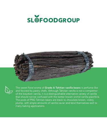 Slofoodgroup Gourmet Tahitian Vanilla Beans - Premium Grade A Pods from Papua New Guinea - 5 Count for Cooking, Baking, Ice Cream - Buy Online on GoSupps.com