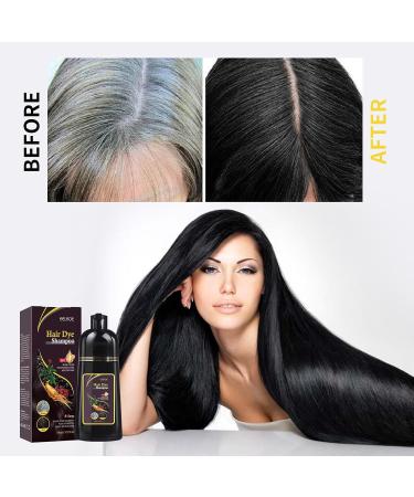 2-in-1 Blackening Shampoo for Black Hair - Quick Nourishing Hair Dye for Men & Women | Easy to Use Hair Dye Bibs - Buy Online on GoSupps.com