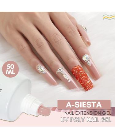 Makartt Poly Nail Gel 50ML Builder Gel Extension - White Pink Clear Rosy | Technician Starter DIY Salon - A-Siesta - Buy Online on GoSupps.com
