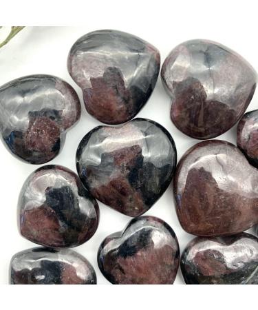 Natural Quartz Crystal Natural Garnet Loving Heart Shaped Quartz Polished Rough Stone Specimen Home Decoration Crystals Home Office Decor - Buy Online on GoSupps.com
