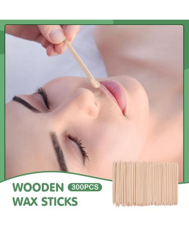 Wooden Wax Sticks Eyebrow Lip Nose Waxing Sticks Small Wax Spatulas Applicator Wood Craft Sticks for Hair Removal and Smooth Skin Spa and Home Usage (300PCS) - Buy Online on GoSupps.com