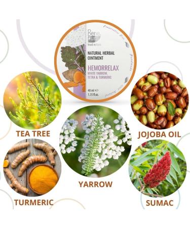 BenePura Hemorrhoids Ointment with White Yarrow - 1.35 fl. Oz - Soothes Burning and Itching - Natural Hemorrhoid Relief - Buy Online on GoSupps.com