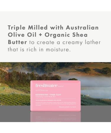 Soothing Castile Natural Bar Soap - Rosewater & Pink Clay | Organic Essential Oils for Dry Sensitive Skin | 7 oz 6PK for Women Men & Kids - Buy Online on GoSupps.com