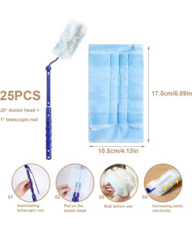 Long Handled Duster Fluffy Dusters Refills 21PCS Disposable Anti-Static Dusters Refill with Extendable Handles Replacement Dusters for Cleaning for Car Table - Buy Online on GoSupps.com