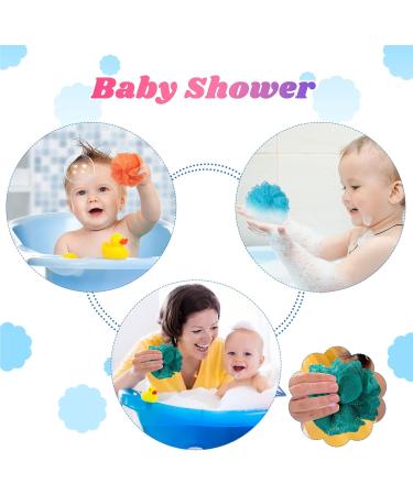 Set of 20 Exfoliating Bath Shower Loofah Sponges - Mesh Body Scrubber Puff Balls for Women Men & Kids - Travel Size 4 Inch - Pink Beige Blue Dark Green Orange - Buy Online on GoSupps.com