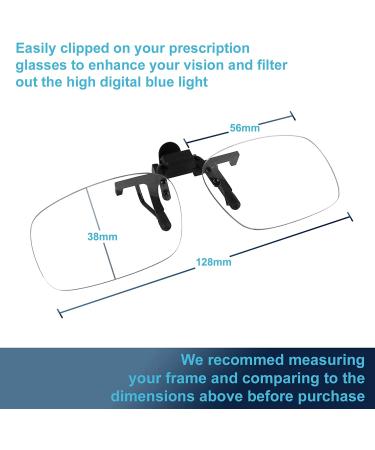 Blue Light Clip on Computer Glasses - Digital Eyestrain Relief for Video Gaming - Protect Eyes from Fatigue and Dryness (1 Pack) - Buy Online on GoSupps.com