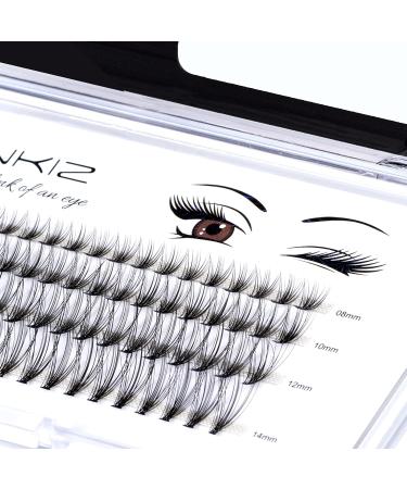 Lankiz 20D C Curl Single Eyelashes 8-14mm | 80 PCs Cluster Lashes for DIY Extensions | High-Quality Fake Lashes at Home - Buy Online on GoSupps.com