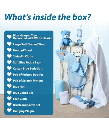 Baby Box Shop New Born Baby Boy Gifts Set - Blue | New Baby Essentials & Hampers - Buy Online on GoSupps.com