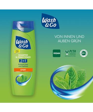 Buy Wash & Go 2in1 Shampoo & Conditioner Sport 400ml | Daily Hair Care for Fresh Hair & Scalp | International Shipping Available - Buy Online on GoSupps.com