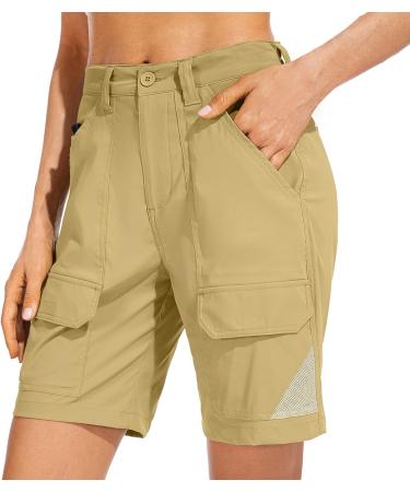 Jessie Kidden Women's Stretch Cargo Shorts - Lightweight Quick Dry Work Pant - Khaki 16 - Buy Online on GoSupps.com