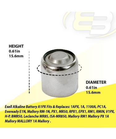 Buy 5pc Exell A1PX 1.5V Alkaline Battery - PX1A 1100A EPX1 PC1A - International Shipping Available - Buy Online on GoSupps.com