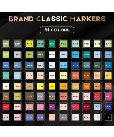 Caliart 81 Colors Alcohol Markers Dual Tip for Art Sketch Coloring - Bonus Colorless Blender Included - Buy Online on GoSupps.com