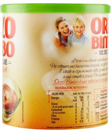 3X Orzo Bimbo Italy Instant Soluble Barley Coffee Grain 120 gr - Buy Online on GoSupps.com