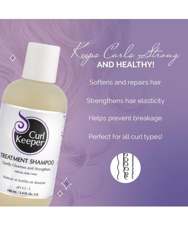 Curl Keeper Treatment Shampoo for Curly Hair - Sulfate-Free Daily Cleanser Strengthens & Restores Curls - 3 Fl Oz - Buy Online on GoSupps.com