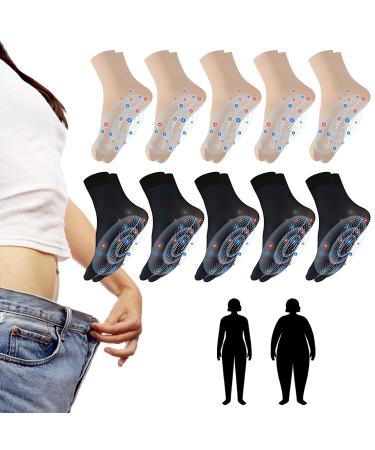 Wokicor Tourmaline Ionic Body Shaping Stretch Socks 10 pairs Summer Tourmaline Socken Rapid Detox & Tourmaline Ionic Body Shaping Stretch Socks Figure-shaping stretch socks Tourmaline therapy socks