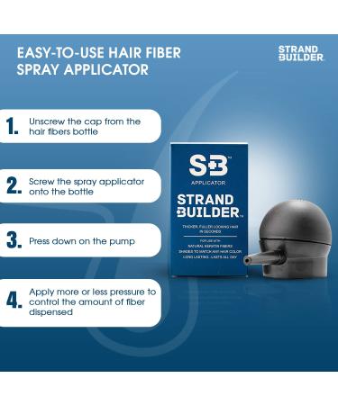 Strand Builder Hair Fiber Spray Applicator for Thinning Hair - Root Concealer for Women and Men | Keratin Hair Fiber Products for Hair Volumizing - Buy Online on GoSupps.com