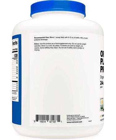 Nutricost Organic Vegan Protein Powder (Vanilla  5 LBS) - Plant Based  Certified Organic  Vegan Friendly  Gluten Free  Non-GMO Vanilla 5 Pound (Pack of 1) - Buy Online on GoSupps.com