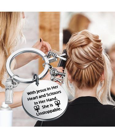 PLITI Hair Stylist Keychain - Perfect Gift for Hairdressers Barbers & Cosmetology Graduates | Unique Birthday & Graduation Ideas - Buy Online on GoSupps.com
